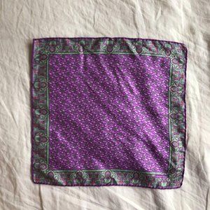 Edward Armah Silk Paisley Pocket Square